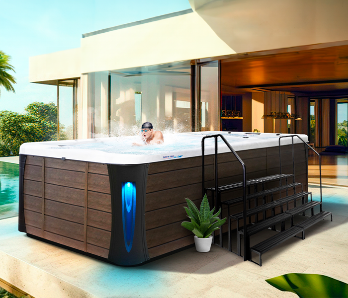 Calspas hot tub being used in a family setting - Brownsville