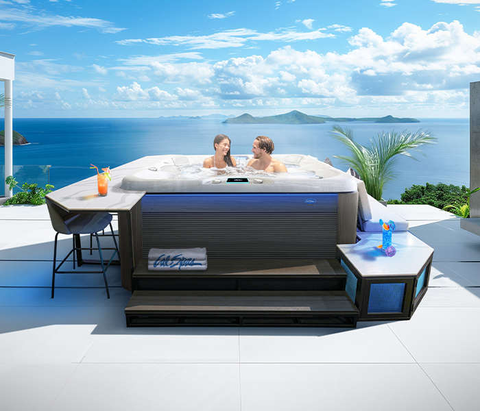 Calspas hot tub being used in a family setting - Brownsville